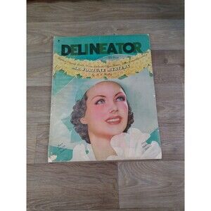 Vintage Magazine Delineator February 1935 Fashion Advertisement Novel